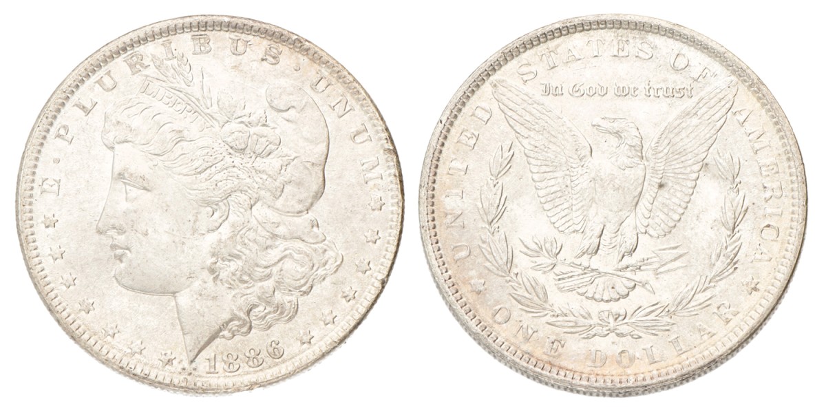 No reserve - USA. 'Morgan' Dollar. 1886.