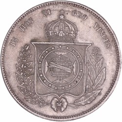 Brazil. Petrus II. 2000 Reis. 1865.