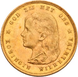 10 Gulden. Wilhelmina. 1897 - Parels los. MS 65.