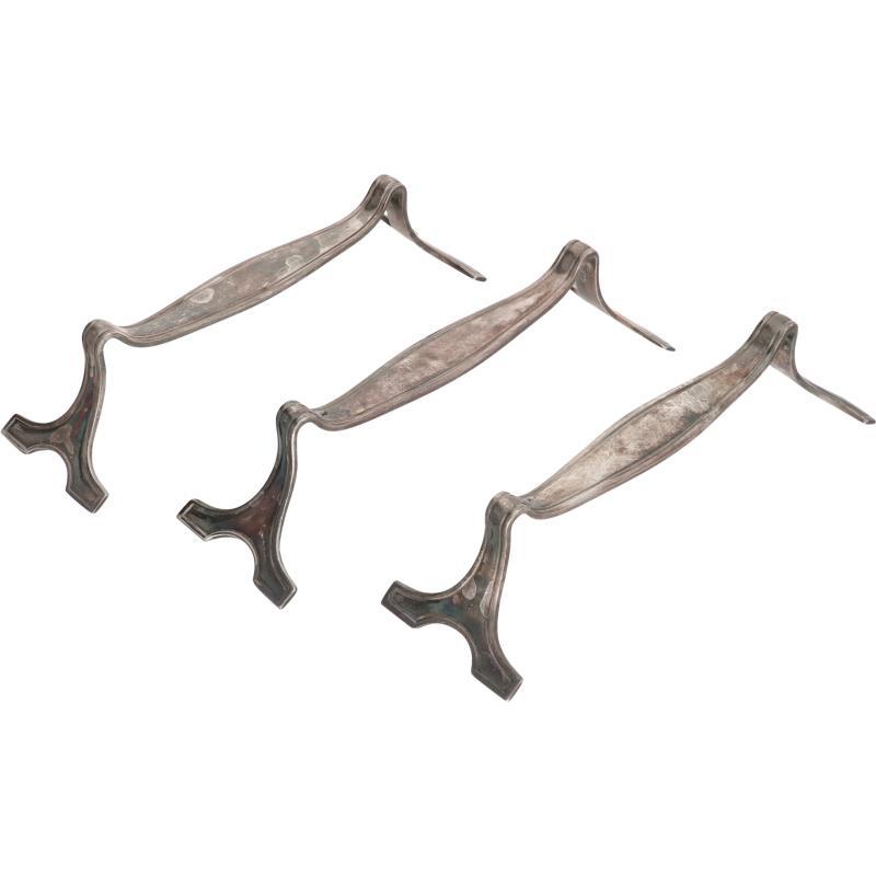(3) Messenleggers zilver.