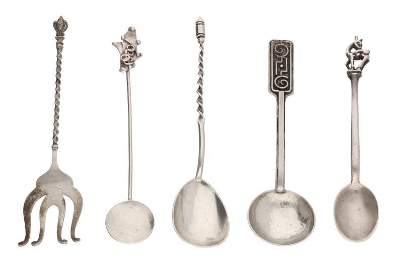 Lepels en vork zilver.
