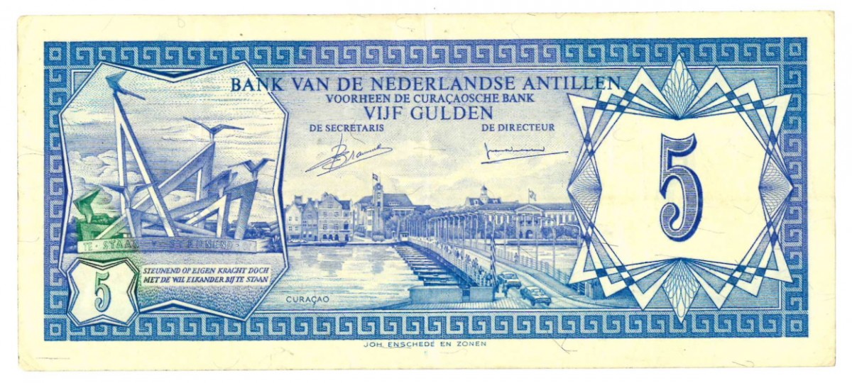 Netherlands-Antilles 5 gulden Banknote Type 1980 - Very fine