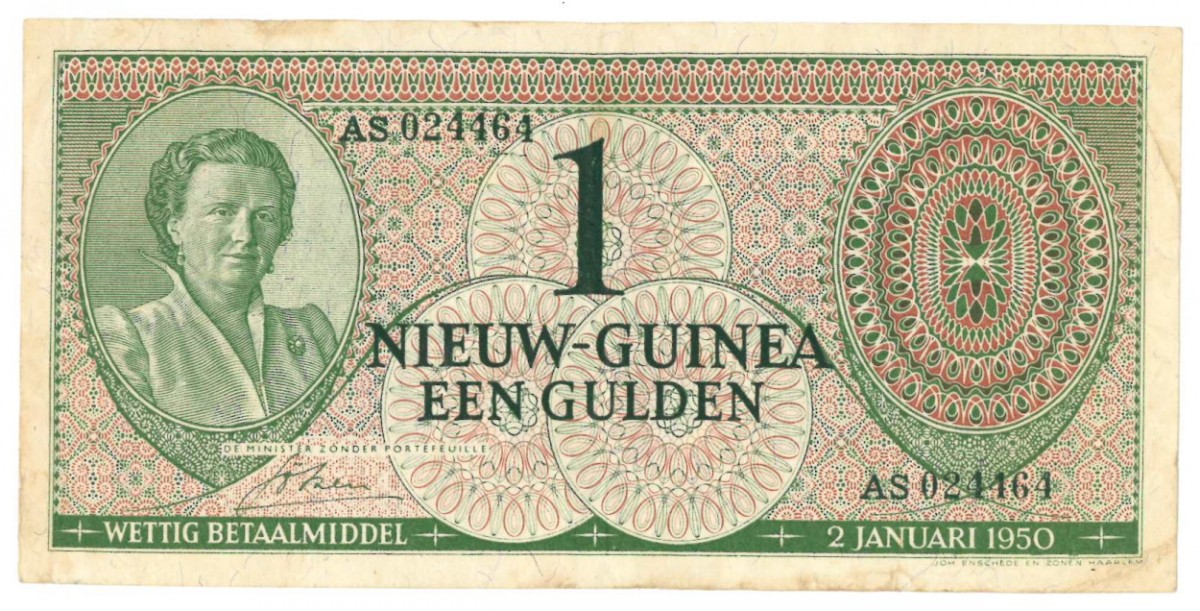 New Guinea 1 gulden Banknote Type 1950 Juliana I - Very fine
