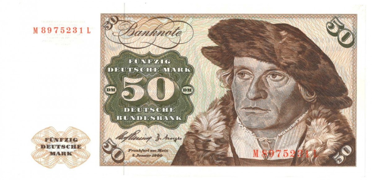 Germany 50 mark Banknote Type 1960 - About UNC
