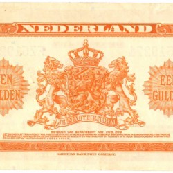Nederland 1 gulden Muntbiljet Type 1943 Wilhelmina - Zeer Fraai +