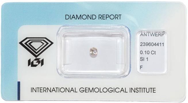 IGI old European geslepen diamant 0.10 ct.