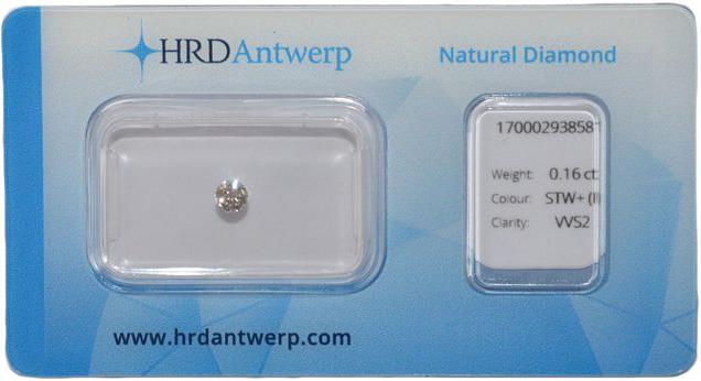 HRD briljant geslepen diamant 0.16 ct (0.15988).