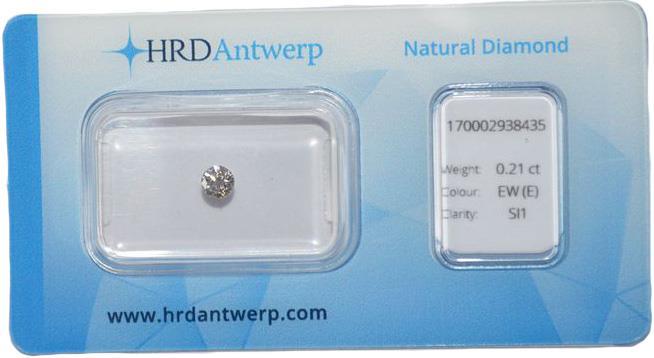 HRD briljant geslepen diamant 0.21 ct (0.21064).