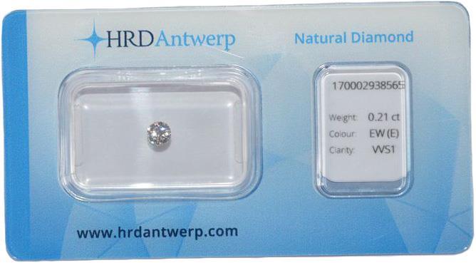 HRD briljant geslepen diamant 0.21 ct (0.21083).