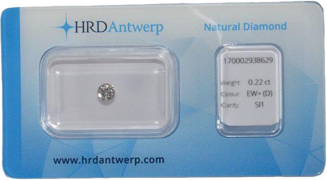 HRD briljant geslepen diamant 0.22 ct (0.22617).