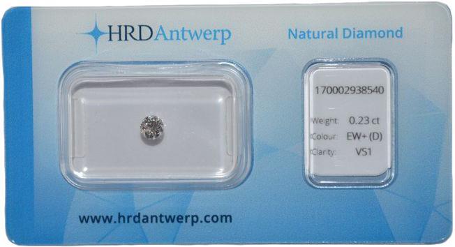 HRD briljant geslepen diamant 0.23 ct (0.23553).