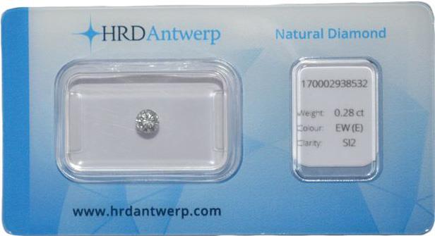 HRD briljant geslepen diamant 0.28 ct (0.28262).