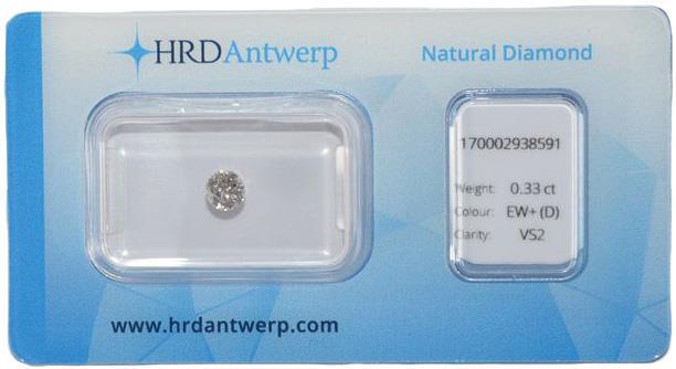HRD briljant geslepen diamant 0.33 ct (0.32897).