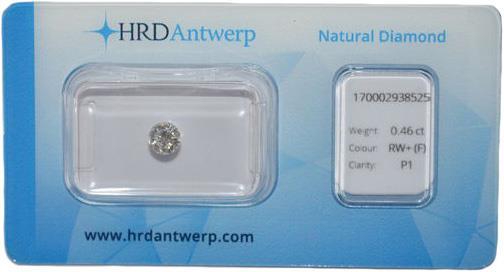 HRD briljant geslepen diamant 0.46 ct.