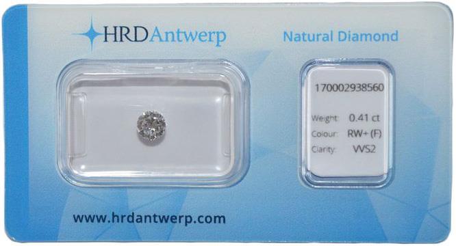 HRD briljant geslepen diamant 0.41 ct (0.41752).