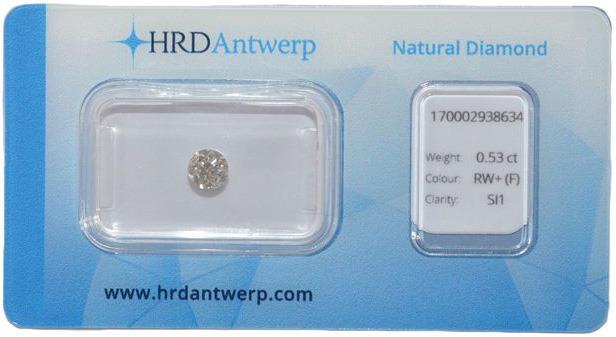 HRD briljant geslepen diamant 0.53 ct (0.53298).