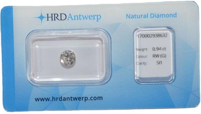 HRD briljant geslepen diamant 0.94 ct (0.94205).