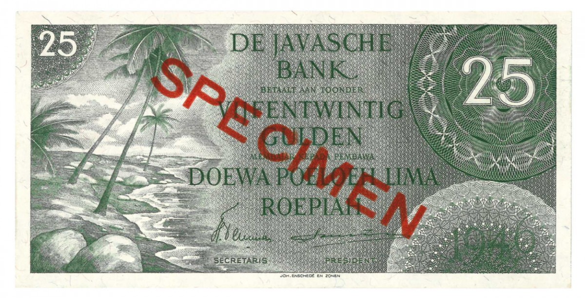 Netherlands-Indies 25 gulden Banknote Type 1946 - UNC
