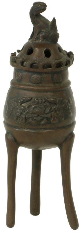 Miniatuur Japans bronzen koro.