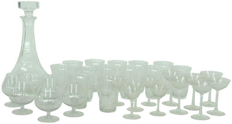Set kristal/glas.