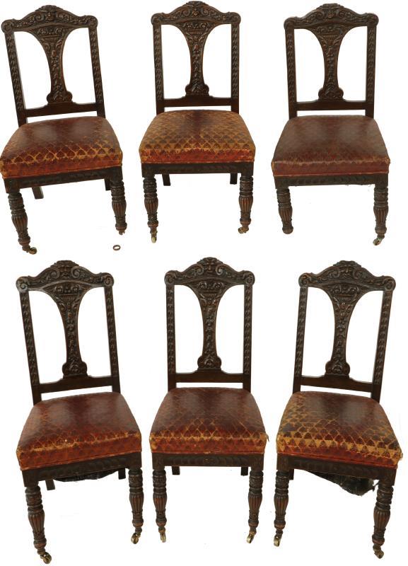 (6) Eetkamerstoelen.