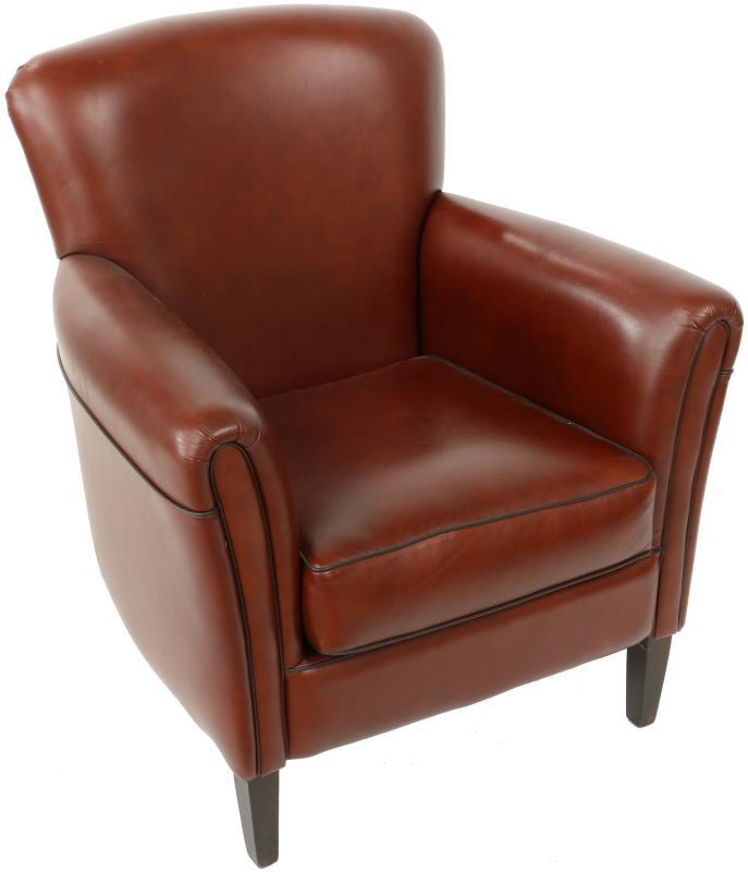 Lederen fauteuil.