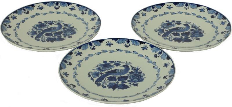 (3) Delftsblauwe wandborden.