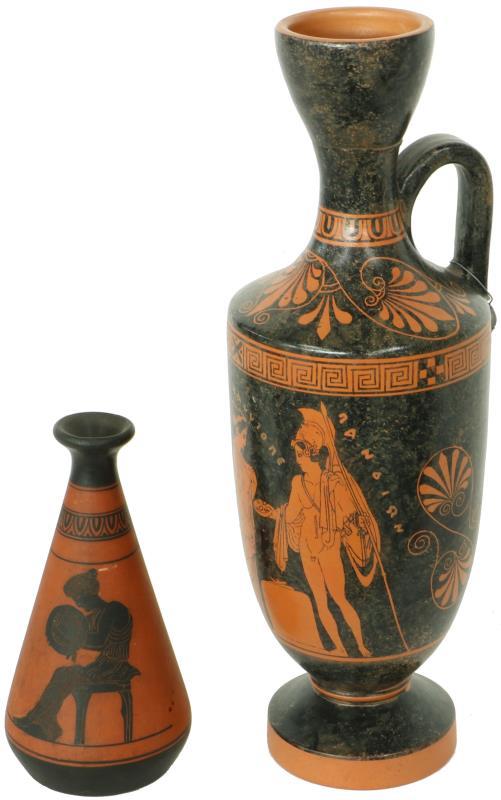 Terracotta flacons.