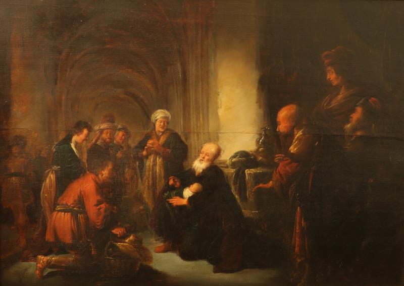 Schilderij naar Rembrandt 17e eeuws.