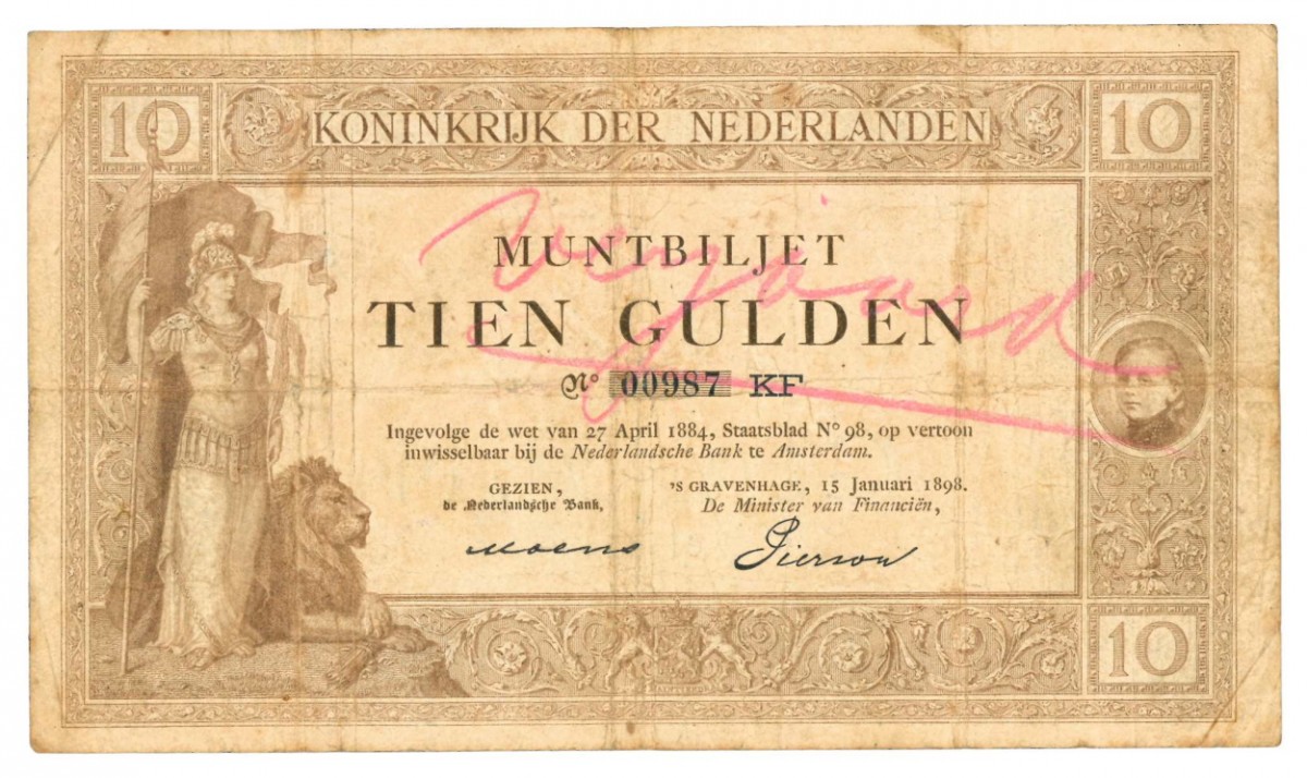 Nederland 10 gulden Bankbiljet Type 1894 - Fraai +