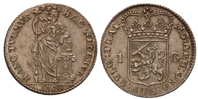1 gulden Utrecht 1794. Prachtig / FDC.