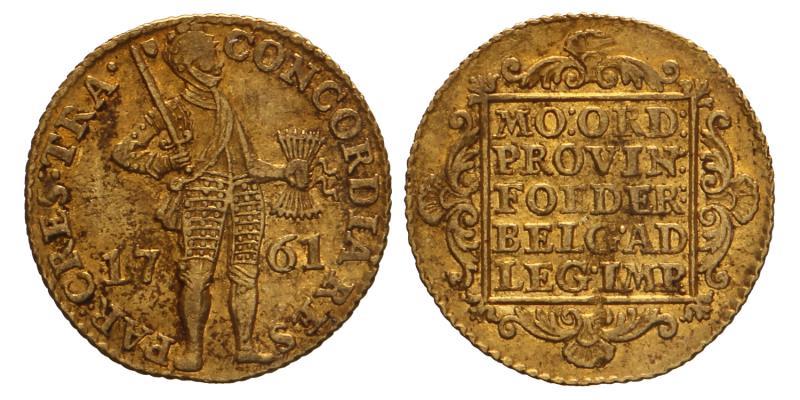 Gouden dukaat Utrecht 1761. Zeer Fraai -.