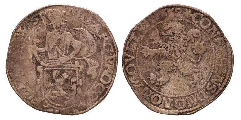 Leeuwendaalder West-Friesland 1652. Fraai / Zeer Fraai.
