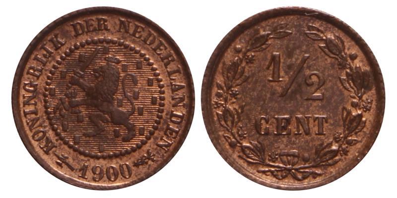 ½ cent Wilhelmina 1900. FDC.