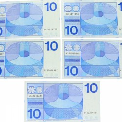 Nederland 5x 10 gulden Bankbiljet Type 1968 Frans Hals - UNC