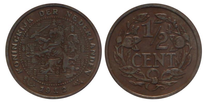 ½ cent Wilhelmina 1912. FDC.