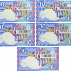 Nederland 5x 10 gulden Bankbiljet Type 1997 IJsvogel - UNC