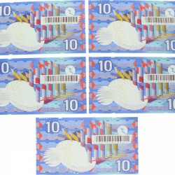Nederland 5x 10 gulden Bankbiljet Type 1997 IJsvogel - UNC