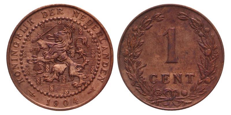 1 cent Wilhelmina 1904. FDC.