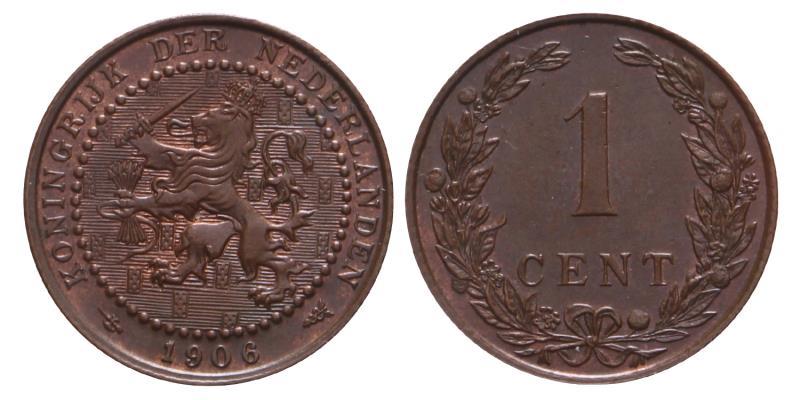 1 cent Wilhelmina 1906. FDC.