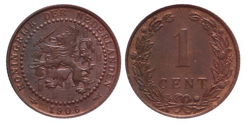 1 cent Wilhelmina 1906. FDC.
