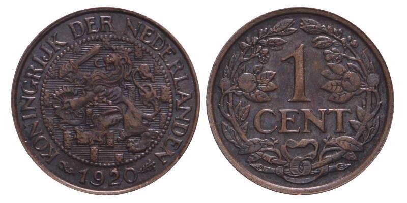1 cent Wilhelmina 1920. FDC.