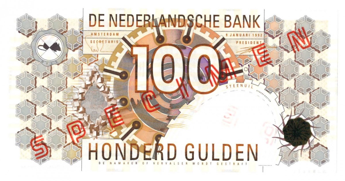 Nederland 100 gulden Specimen Type 1992 Steenuil - UNC