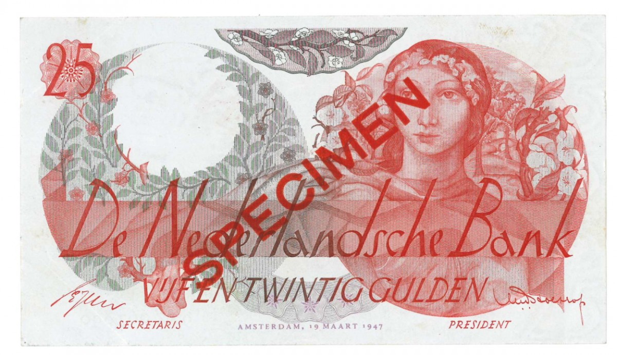 Nederland 25 gulden Bankbiljet Type 1947 Flora - Prachtig