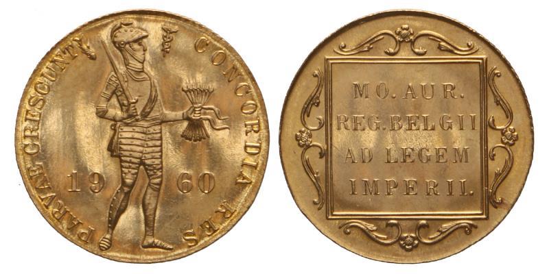 Gouden dukaat Juliana 1960. FDC.