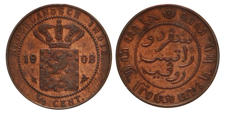 ½ cent Wilhelmina 1908. FDC.