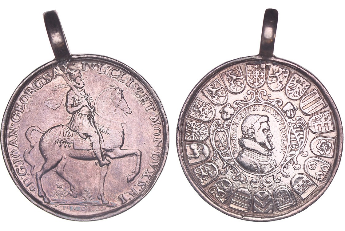 N.D. (1619). German states. Saxony. Johann Georg I. Silver medal.