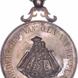 1879. Nederland. Petrus Franken 25 jaar Regent van het broederschap van OLV van Kevelaar.