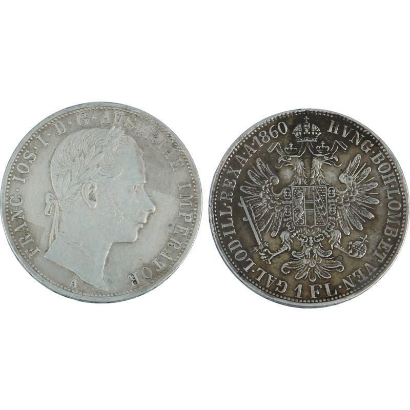 Austria. Franz Jozef I. Gulden. 1860 A and E.
