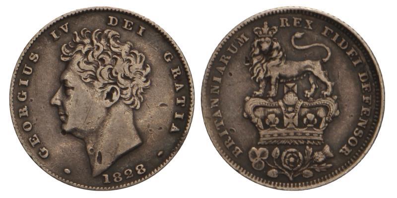 Great Britain. George IIII. 6 Pence. 1828.